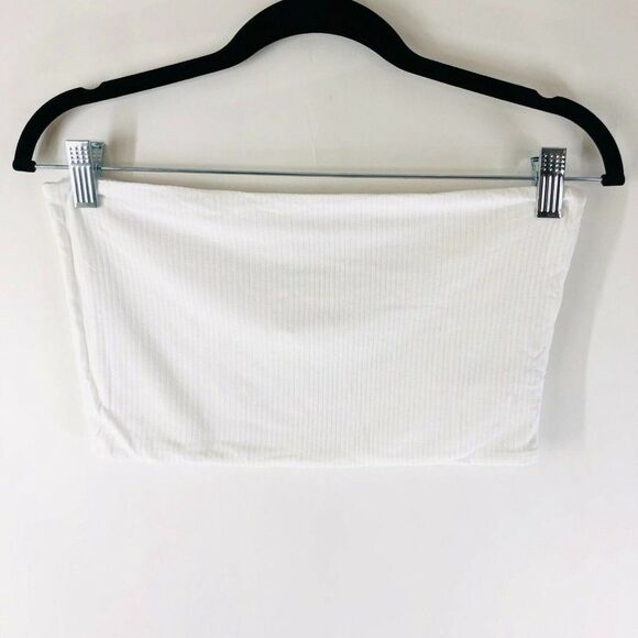 Topshop Ribbed Tube Top Size 12 White - Picture 3 of 3